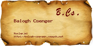 Balogh Csenger névjegykártya