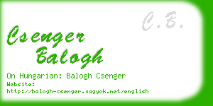 csenger balogh business card